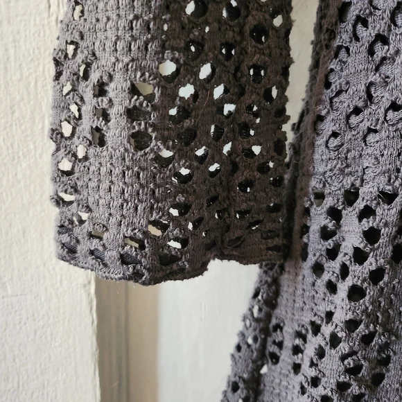 Free People Beach Love Song Crochet Duster Blue - Picture 9 of 11